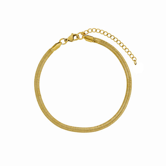 The Serpentine Anklet - Liquid Gold Snake Chain