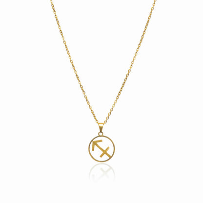 Star Sign Pendant Necklace - Gold