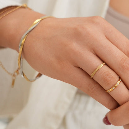 Leuven Surface Ring - Gold Tone