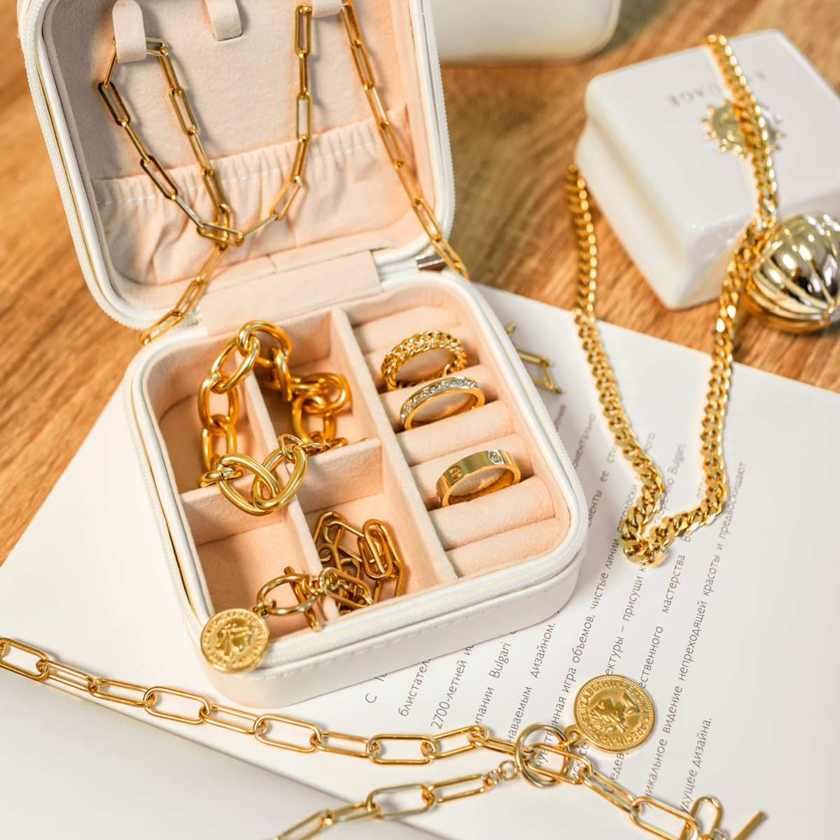 10 Cent Toggle Necklace - Gold Tone
