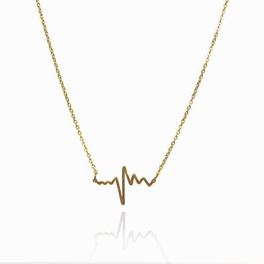 Rhythm Of Love Necklace - Gold Tone