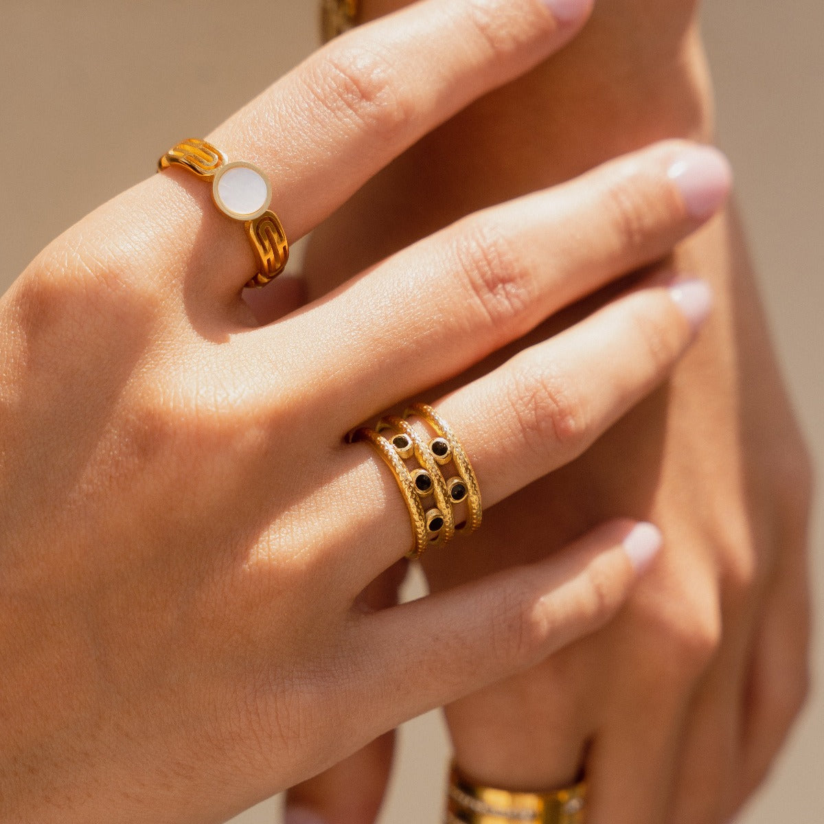 Anthea Ring - Gold Tone