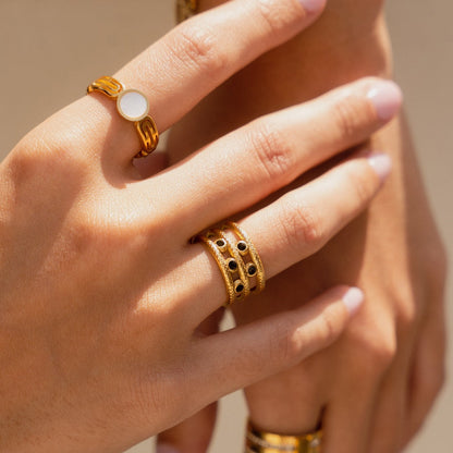 Anthea Ring - Gold Tone