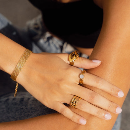 Anthea Ring - Gold Tone