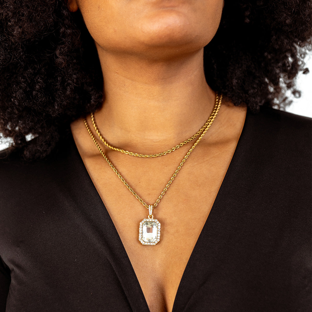 Rope Chain Necklace - Gold Tone