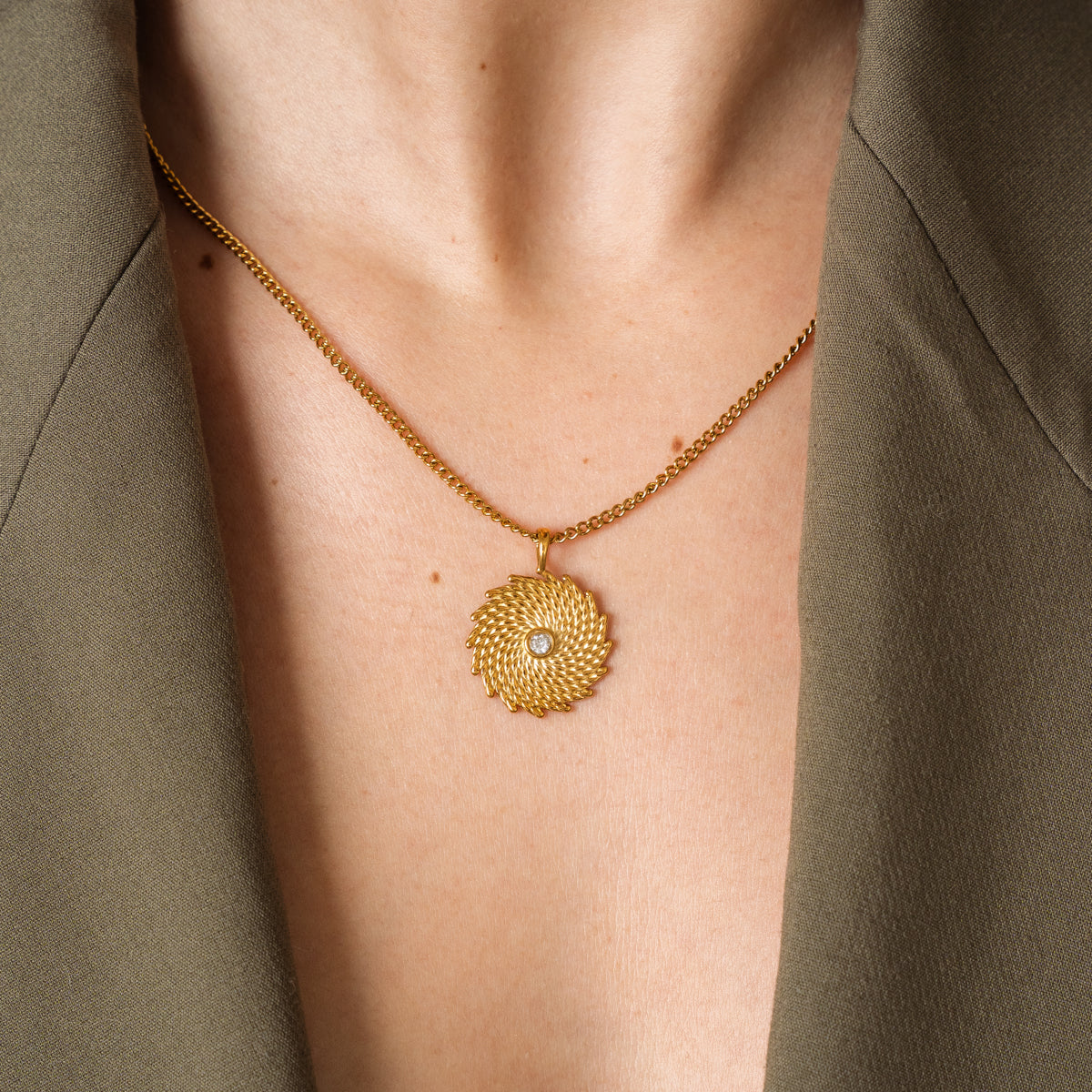 Albany Pendant Necklace - Gold Tone