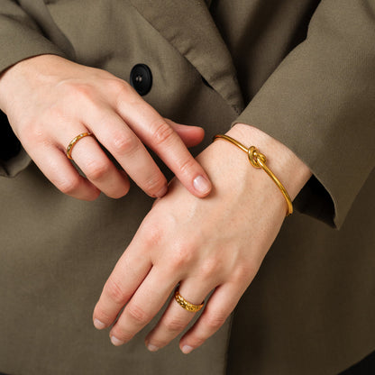 Sorrento Stone Ring - Gold Tone