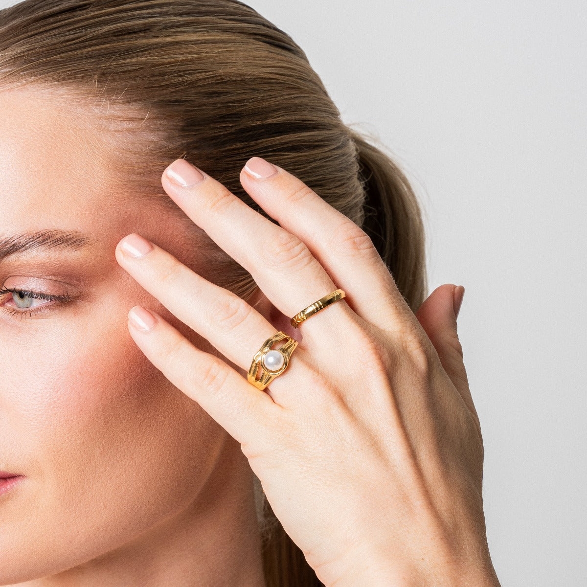 Essential Numeral Ring - Gold Tone
