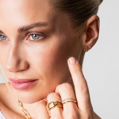 Vienna Double Ring - Gold Tone