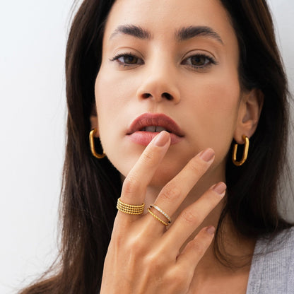 Piper Hoop Earrings - Gold Tone
