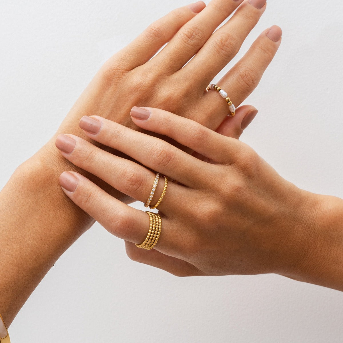 Larissa Layered Ring - Gold Tone