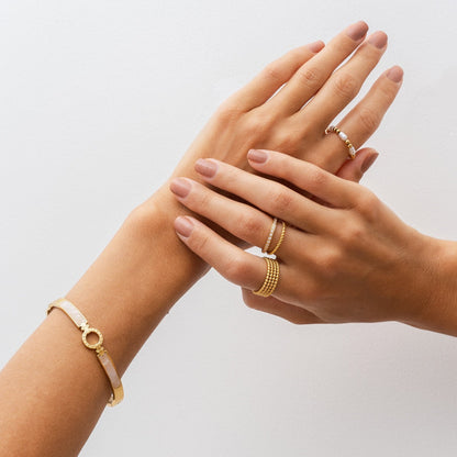 Aura Bangle Bracelet - Gold Tone