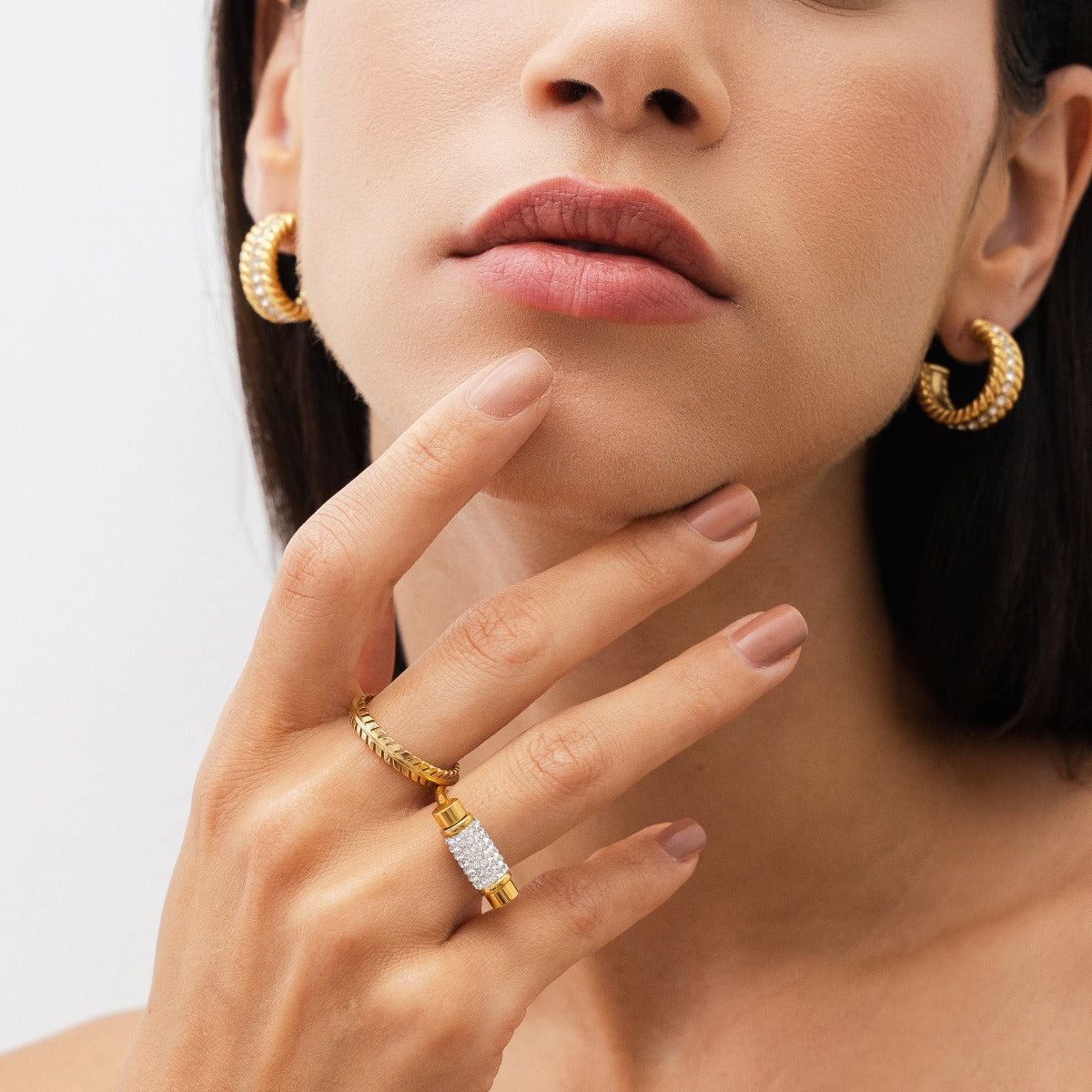 Glitz Fidget Ring - Gold Tone