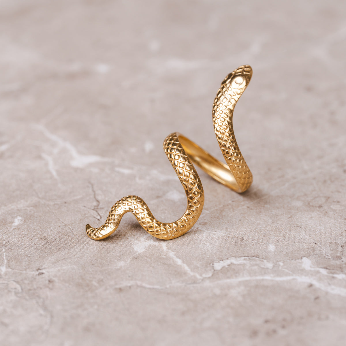 Serpent Wrap Ring - Gold Tone