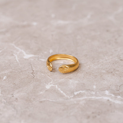 Embrace Band Adjustable Ring - Gold Tone