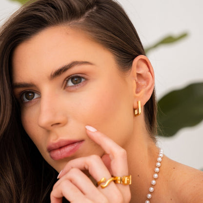 Nova Earrings Gold Plated - Gold Tone