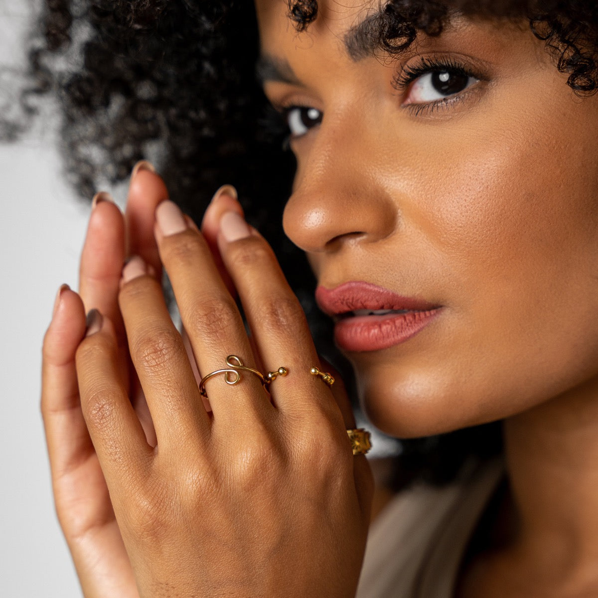 Tempur Adjustable Fidget Ring - Gold Tone