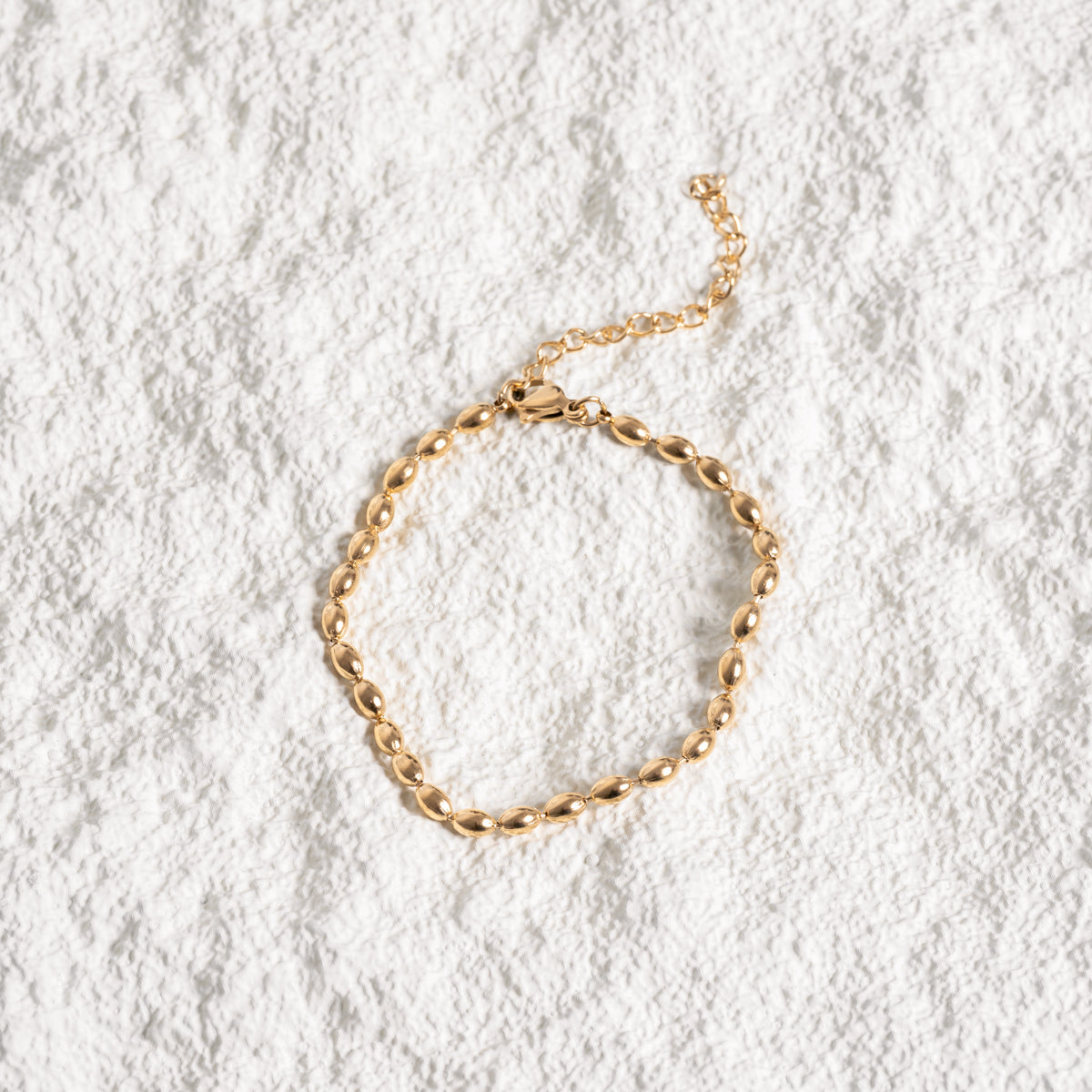 Bead Chain Bracelet - Gold Tone