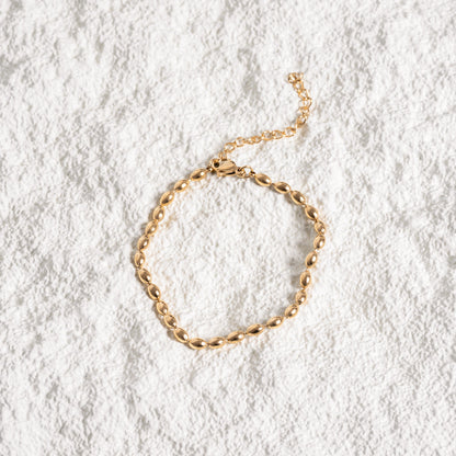 Bead Chain Bracelet - Gold Tone