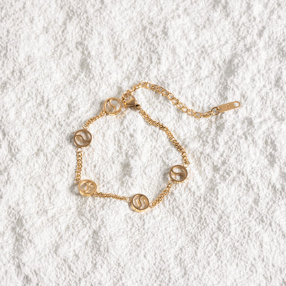 Sierra Pendant Bracelet - Gold Tone