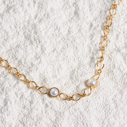 Cora Pearl Pendant Necklace - Gold Tone