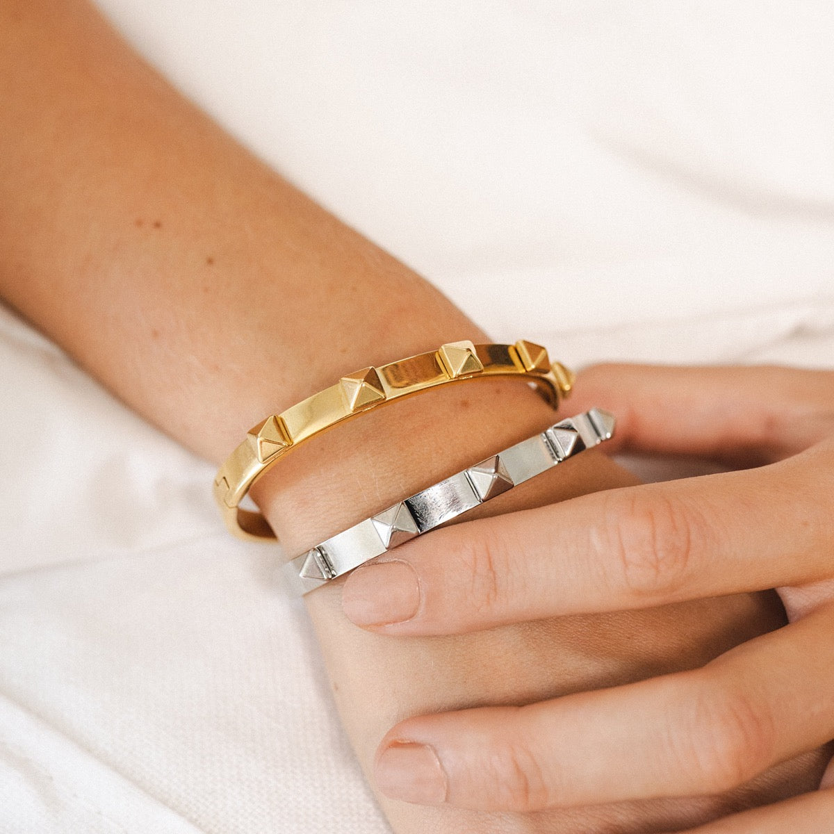 Stud Bracelet - Gold Tone
