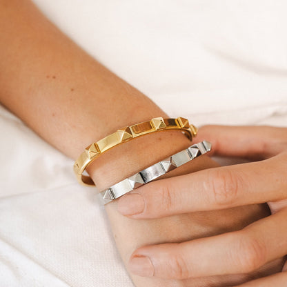 Stud Bracelet - Gold Tone
