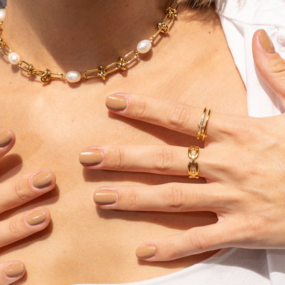 Palermo Adjustable Ring - Gold Tone