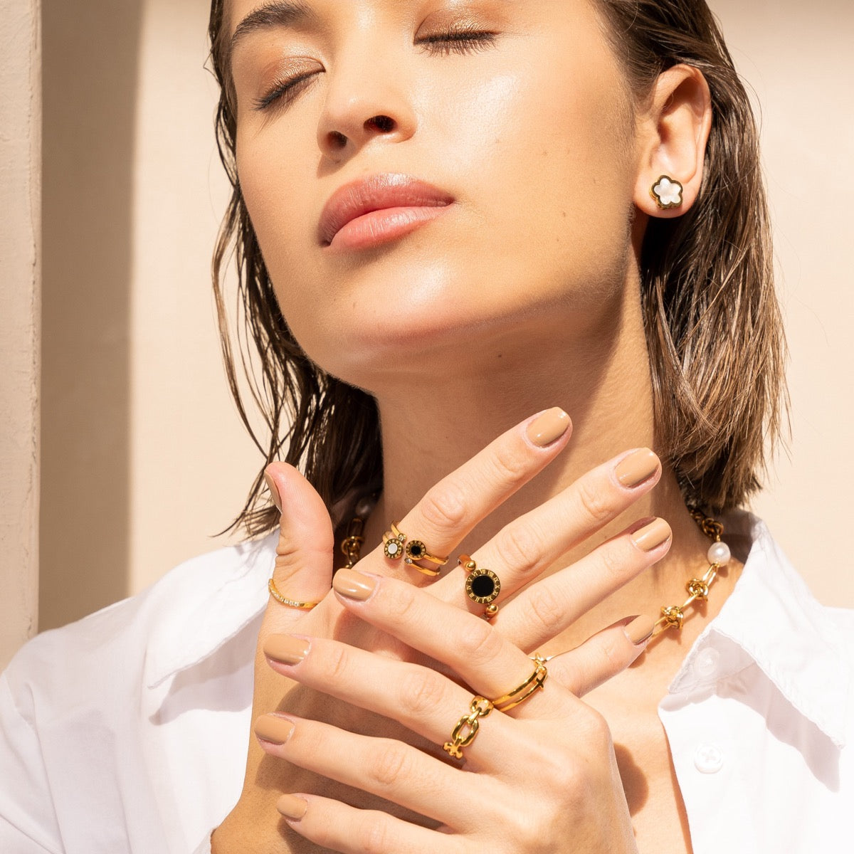 Palermo Adjustable Ring - Gold Tone