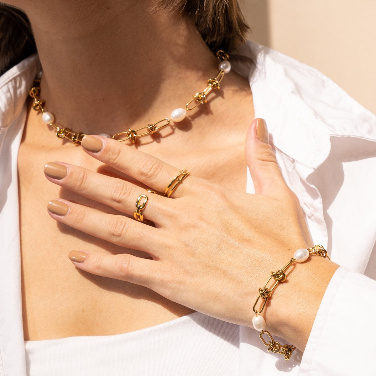 Palermo Adjustable Ring - Gold Tone