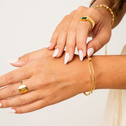 Sydney Dainty Bangle - Gold Tone