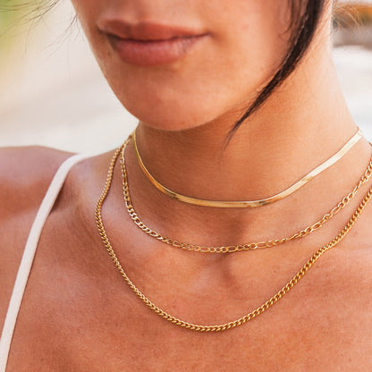 Essential Layered Chain Set - Gold Tone