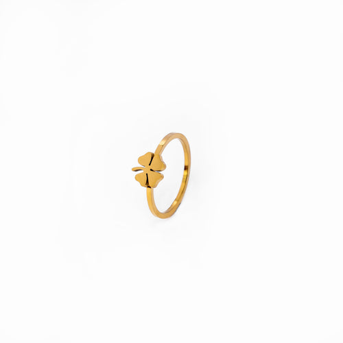 Four Leaf Clover Ring - Gold Tone