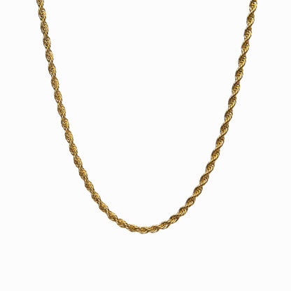 Rope Chain Necklace - Gold Tone