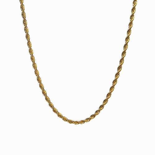 Rope Chain Necklace - Gold Tone