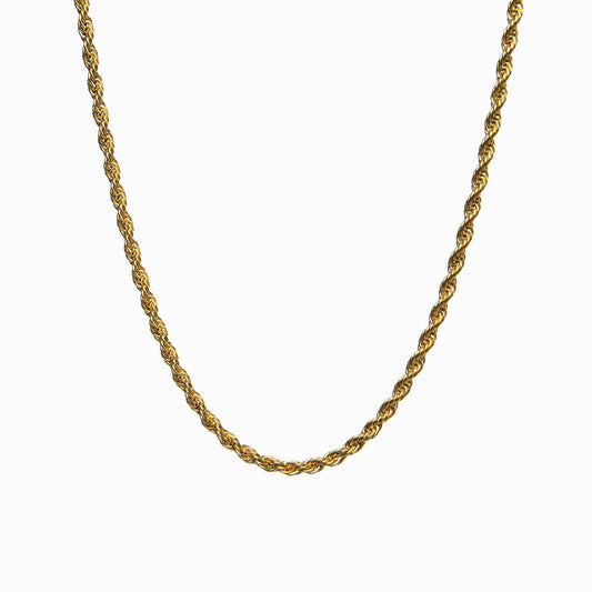 Rope Chain Necklace - Gold Tone