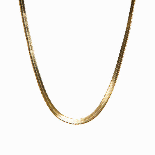 Snake Chain Necklace - Gold Tone