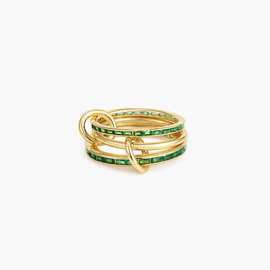 Anais Pavé Emerald Ring